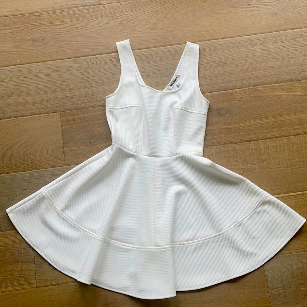NWT Mystic fit and flare white dress